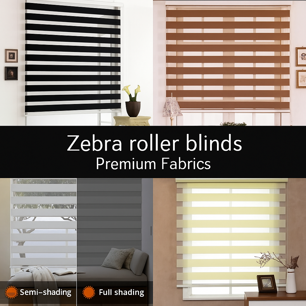 Blackout Zebra Roller Blinds